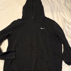 Nike Black Hoodie with White Swoosh
